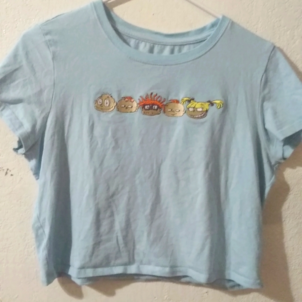 Baby blue Nickelodeon Rugrats crop top